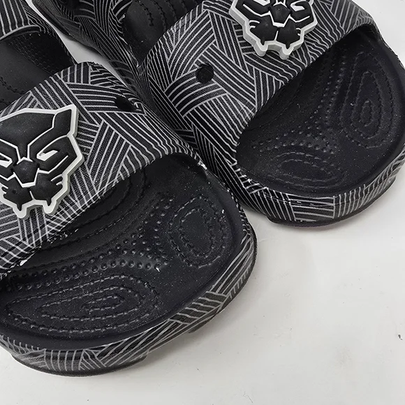 Unisex Crocs X Black Panther Wakanda Forever slide on women 10/men 8 beach - Picture 5 of 10